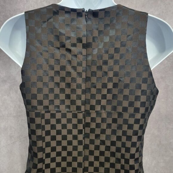 Vintage Jeanette Kastenberg Checkerboard Print Y2K Mini Dress Size 2 - Picture 11 of 12